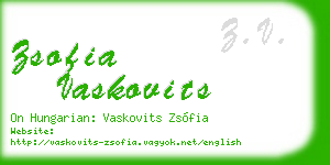 zsofia vaskovits business card